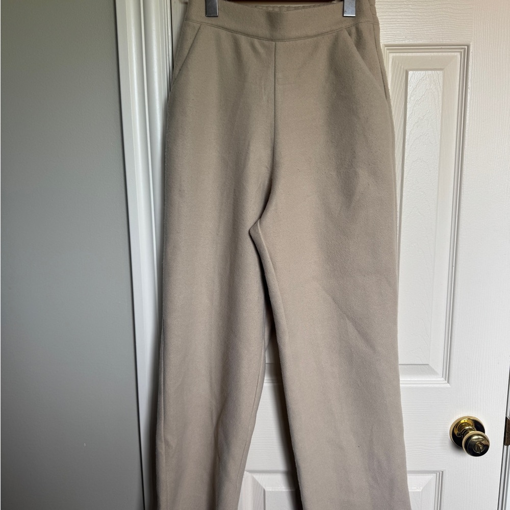 OAK + FORT Tan Wide Leg Pants
